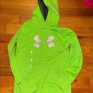 Under Armour Lime Hoodie with Silver Logo